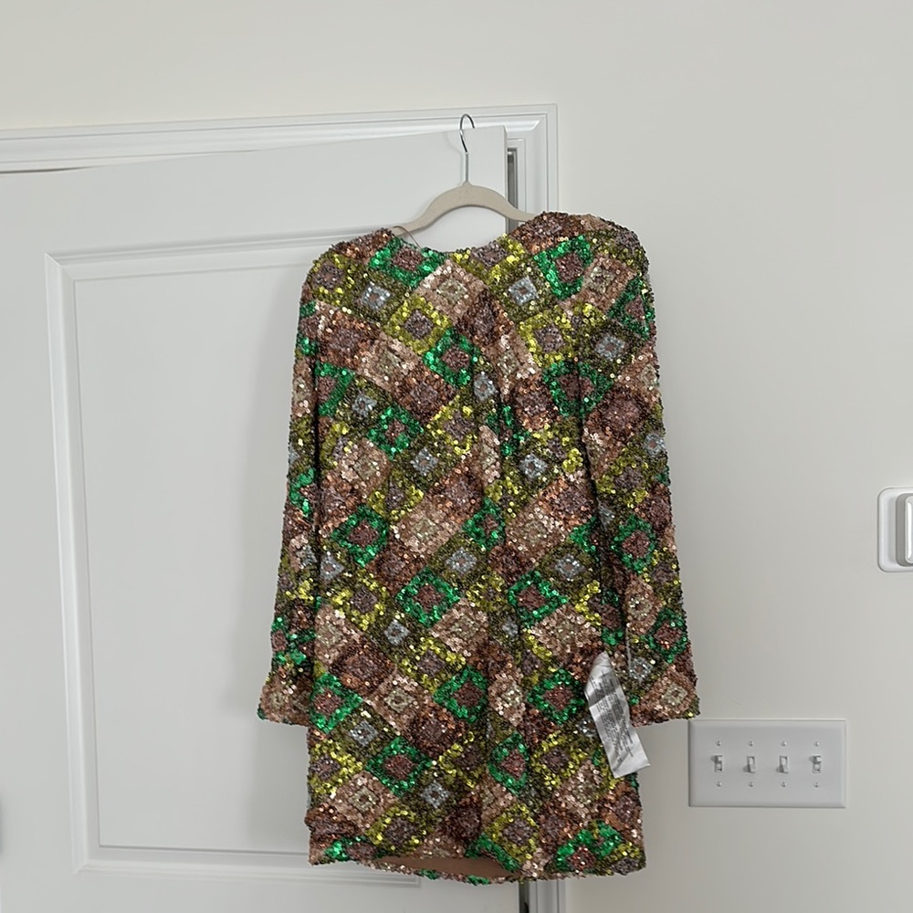 Dress the population Sequin Geometric Dress